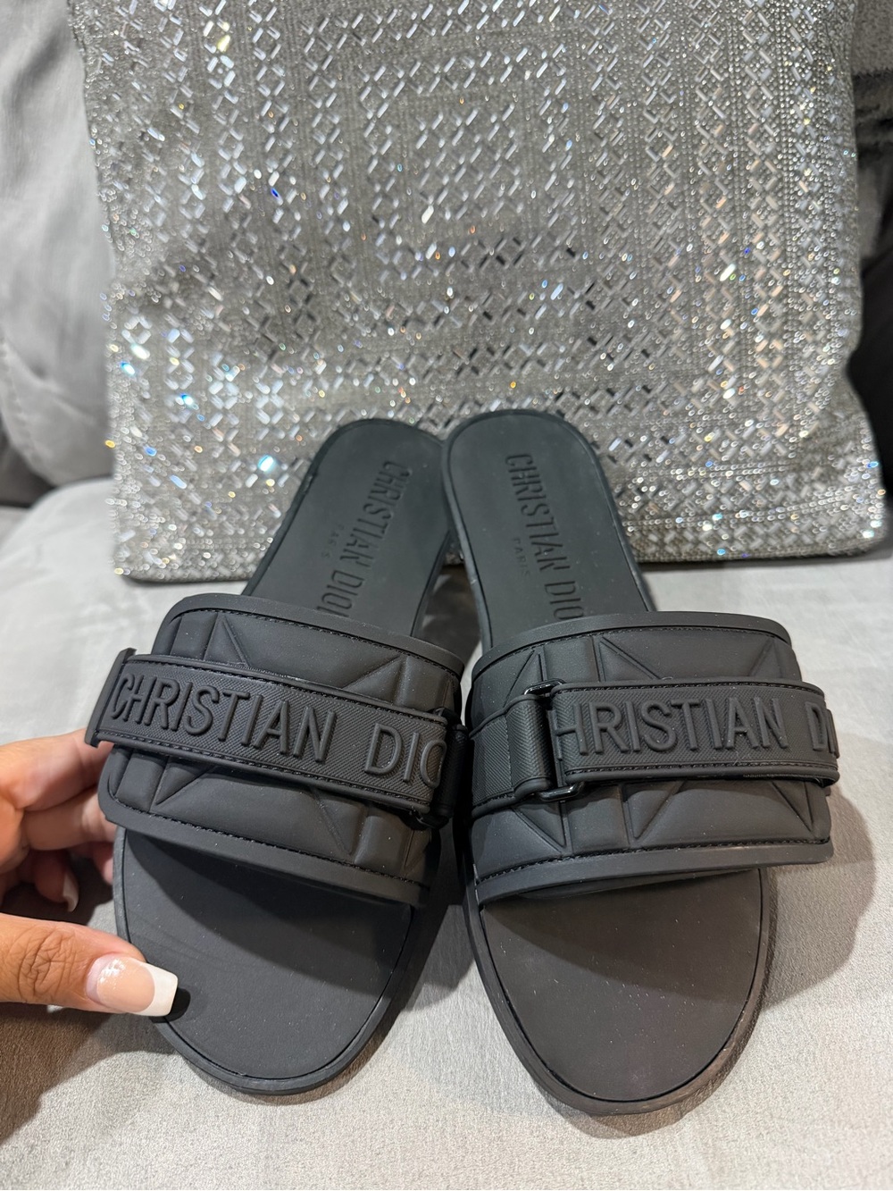 Christian Dior Black Slide Sandals BRAND NEW
